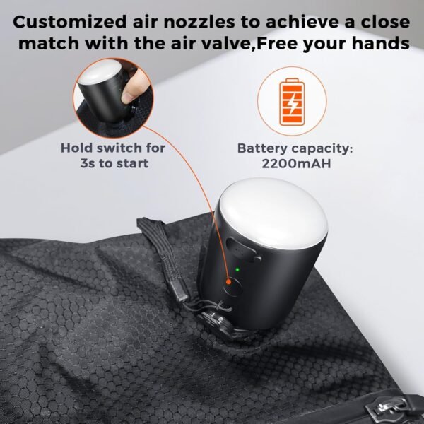 Travel Vacuum Bags for Luggage with Electric Pump, IP67 Reusable Vacuum Compression Bags for Travel, Backpack & Suitcases,Vacuum Seal Packing Cubes for Clothing (2PC-PUMP)