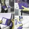 71cQEHZG82L._AC_SL1500_.jpg VIDIVICI 2 Pack RFID Passport Holder, Travel Gifts, Travel Accessories - Orange&Purple
