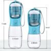 71dHdmbpR6L._AC_SL1500_.jpg Dog Water Bottle with Food Container, Travel Puppy Water Bowl, Portable Pet Dispenser, Dog Gift Stuff Accessories Items, Puppy Essentials Necessities for Yorkie Cat Walking and Hiking
