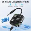 71gRRpYDvqL._AC_SL1500_.jpg 2025 Pro Bluetooth 5.4 Transmitter Receiver, 2-in-1 Wireless Audio Adapter for Airplane/TV/PC/Gym - Dual Link Headphone, Low Latency, Battery Display, Built-in Mic, 30H Playtime, Aviation Metal Frame