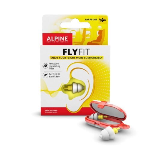 71hLORcg0uL._SL1500_.jpg Alpine FlyFit - Earplugs for Pressure Relief & Preventing Ear Pain While Flying - Airplane Travel Essentials - Comfortable Reusable Hypoallergenic Earplugs with Ultra Soft Filter