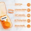 71k4ZWsjPcL._SL1500_.jpg DreamGenius Travel Razors for Women Include 1 Handle and 5 Cartridges, Extra Smooth 5-Blade Travel Essentials Razor with Case for Shaving, Orange