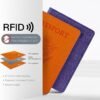 71lwHTjL5IL._AC_SL1500_.jpg VIDIVICI 2 Pack RFID Passport Holder, Travel Gifts, Travel Accessories - Orange&Purple