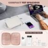 71mmkXo0l9L._AC_SL1500_.jpg Electronics Organizer Travel Case, Charger Bag Cord Organizer Travel, Compact Tech Pouch Cable Organizer Bag for Charger, Cords, Phone, Headphones, Flash Drive, SD Card (Beige, Small-Single Layer)