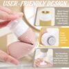 Travel Bottles for Toiletries 6 Pack, TSA Approved Travel Size Toiletries Containers Set, 3 Silicone Leak Proof Refillable Bottles and 3 Creams Jars Accessories Kit W/Clear Bag（Apricot）