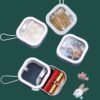 2pcs Hair Tie Organizer,Portable Travel Qtip Holder,Bathroom Storage Organizer Qtip Dispenser Cotton Swabs Dispenser Kids Hair Accessory Box with Lid for Bathroom,Desktop Organizer (2PCS,White)