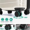 BAGSMART Carry On Luggage 22x14x9 Airline Approved with TSA Lock,20 Inch Lightweight Luggage with Spinner Wheels,100% PC Hard Shell Carry On Suitcases for Men Women,Purple