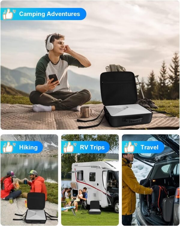 71plSvp-tL._AC_SL1500_.jpg Mwin Carrying Case for Starlink Mini - Starlink Mini Accessories Lightweight Travel Case, Splash-Resistant & Shockproof EVA Protective Cover with Shoulder Strap, Portable Hard Bag for Travel, Black