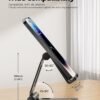 71qc8TpIq9L._AC_SL1500_.jpg Nulaxy Dual Folding Cell Phone Stand, Fully Adjustable Foldable Desktop Phone Holder Cradle Dock Compatible with Phone 16 15 14 13 12 11 Pro Xs Xs Max Xr X 8, Nintendo Switch, All Phones