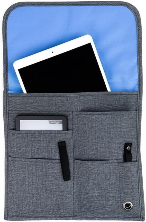 71qz04oOkL._AC_SL1500_.jpg SO~MINE Airplane Pocket Organizer | Tray Table Cover | In Flight Seat Back Organizer Bag | Commuter Essential Travel Bag | Media Pouch For Flying | Travel Gift | Attaches To Luggage