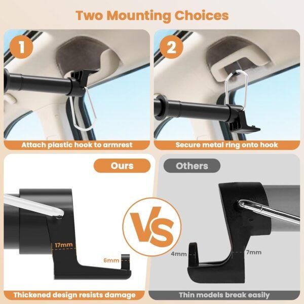 71s-GoCECTL._AC_SL1500_.jpg Car Hanging Accessories,Travel Hangers,Telescopic Adjustable 30-63 Inches for Compact & midsize Cars,Automotive,SUVs,Trucks,Black