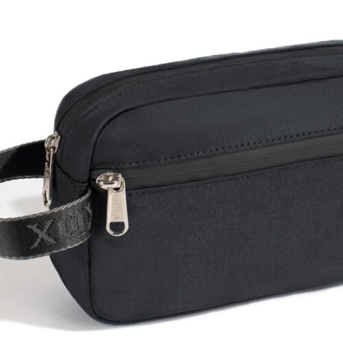 XQXA Toiletry Bag for Men, Hanging Dopp Kit Water Resistant Travel makeup Bag for women, Mens Travel Bag Shaving Bag for Toiletries Accessories (01-Black)