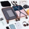 71smiFuv4WL._AC_SL1500_.jpg Carry On Luggage Sets 3 Piece, 20 Inch Luggage 22x14x9 Airline Approved with Wheels and TSA Lock, ABS Lightweight Hardshell Travel Suitcase Set with Duffel Bag Travel Bag for Men Women