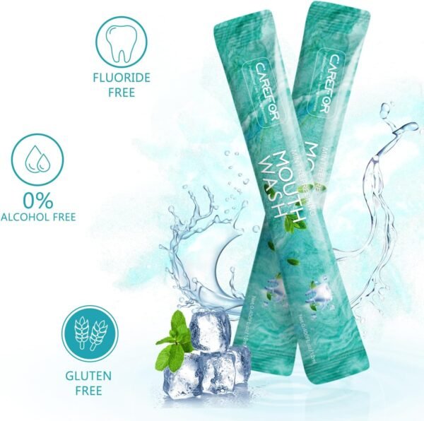 71t2y1YoPNL._AC_SL1500_.jpg Mouthwash Travel Size Portable Packets to Go, Alcohol & Fluoride Free Fresh Mint MouthwashStrips for Superior Oral Hygiene,30 Individual Disposable Mouthwash Packs(Pack of 30)