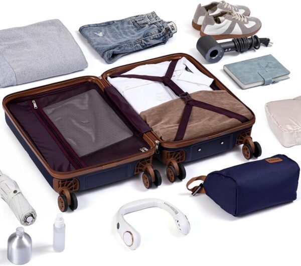 Luggage Sets 3 Piece, Suitcases with Wheels, ABS Hard Case Luggage with TSA Lock Spinner Wheels, Carry On Luggage Set (20inch)