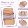 71vJQML4s7L._AC_SL1500_.jpg OCHEAL Travel Makeup Bag - Wide Open Flat Cosmetic Bag Organizer with Handle Portable Lightweight Toiletry Bag for Women's Girls Essentials Skincare Accessories-Purple