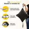 71vKOh83fdL._AC_SL1500_.jpg Travel Blanket Airplane Compact with Hoodie – 2in1 Airplane Travel Accessories from Plane Blanket to Travel Pillow with Luggage Strap, Soft Handle & Secure Pocket