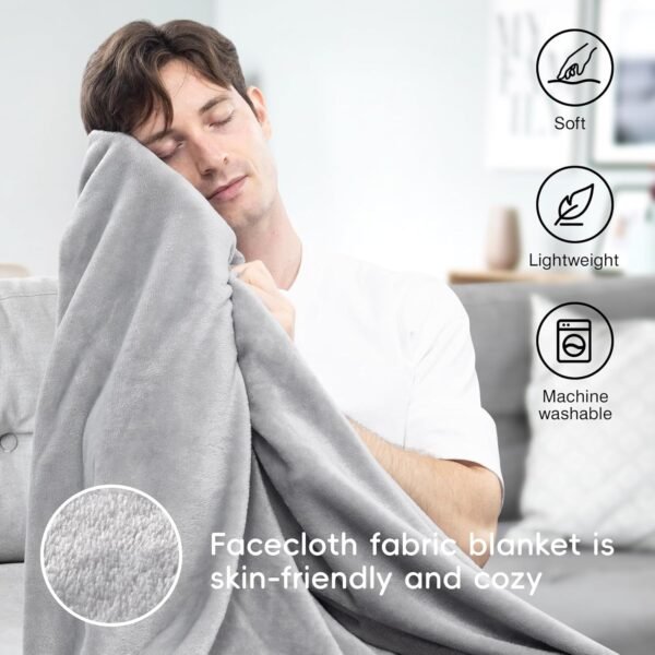 Neck Pillow and Blanket Set for Travel Memory Foam Design Models Pillows with Eye Mask and 50% More Storage Bag Traveling Essentials Plane Car Flight Rest Sleeping Use Adult, Light Gray