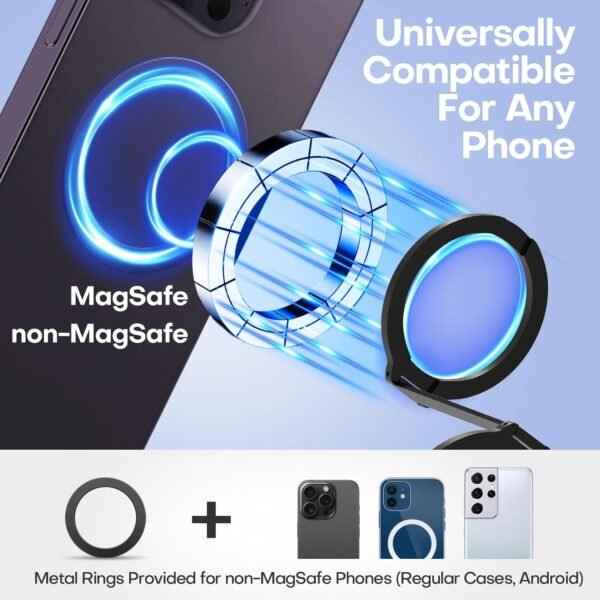 71wUsl4MafL._AC_SL1500_.jpg MCCHJoy Mini 2-Pack Universal in Flight Airplane Phone Holder, 360°Rotation Foldable Phone Mount Travel Essentials Accessories,Handsfree Phone Stand for Airplane Travel/Home/Office