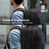 Tolaccea Travel Backpack, TSA Friendly Flight Approved Carry-on Luggage Water-resistant Business Rucksack, Durable Large Computer Bag Daypack Fits 15.6 Inch Laptop, 35-45L Expandable - Black