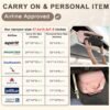 71xniDaCWEL._AC_SL1500_.jpg Underseat Carry On Luggage with Wheels, Airline Approved Personal Item Bag, Multiple Compartment Travel Carry-On with Leather Handle, Soft Side Lightweight Rolling Suitcase for Women, Pink, L