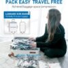 VMstr 15 Pack Travel Vacuum Storage Bags with USB Pump, Vacuum Packing Seal for Luggage and Suitcase, Space Saver for Clothes and Clothing Travel