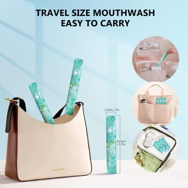 71yEJID6l6L._AC_SL1500_.jpg Mouthwash Travel Size Portable Packets to Go, Alcohol & Fluoride Free Fresh Mint MouthwashStrips for Superior Oral Hygiene,30 Individual Disposable Mouthwash Packs(Pack of 30)