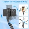 71yufxgzzEL._AC_SL1500_.jpg SelfieShow Selfie Stick, Extendable Selfie Stick Tripod with Wireless Remote and Tripod Stand, Portable, Lightweight, Compatible with iPhone 15 14 13 12 Pro Xs Max X 8Plus, Samsung Smartphone and More