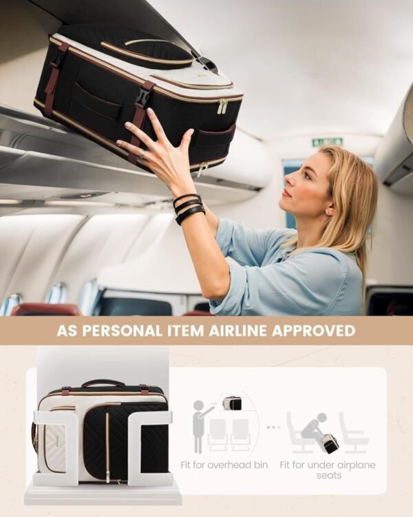 71z0b4QraL._AC_SL1500_.jpg LOVEVOOK Travel Backpack Carry on Flight Approved 40L,Waterproof TSA Travel Essentials Personal Item Backpack for Women Men,Large Carry on Luggage Suitcase Travel Bag for Airplane with 3 Packing Cubes