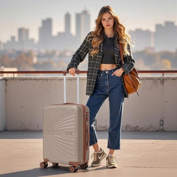 Luggage Sets 3 Piece, Suitcases with Wheels, ABS Hard Case Luggage with TSA Lock Spinner Wheels, Carry On Luggage Set (20inch)