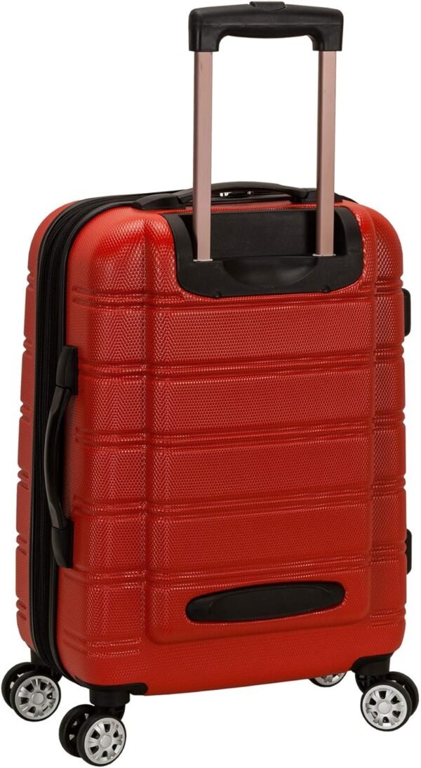 Rockland Melbourne Hardside Expandable Spinner Wheel Luggage, Red, Carry-On 20-Inch