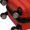 Rockland Melbourne Hardside Expandable Spinner Wheel Luggage, Red, Carry-On 20-Inch