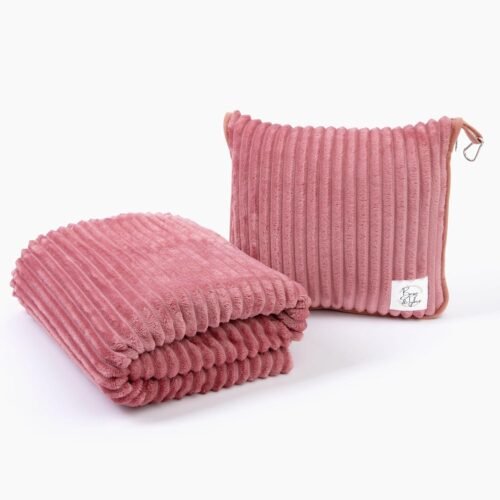 811U3fEGuAL._AC_SL1500_.jpg Premium Travel blanket pillow - XL 50"x70" | 2 in 1 Travel Blanket Airplane Compact with Bag having Hand Luggage Sleeve & Backpack Clip | Roadtrip, Hiking and long flight must haves | Airplane Comfort