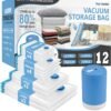 811uf00RWuL._AC_SL1500_.jpg 12 Pack Travel Vacuum Storage Bags with Portable Electric Pump, Vacuum Seal Space Saver Bags for Clothing, Vacuum Travel Bags for Luggage