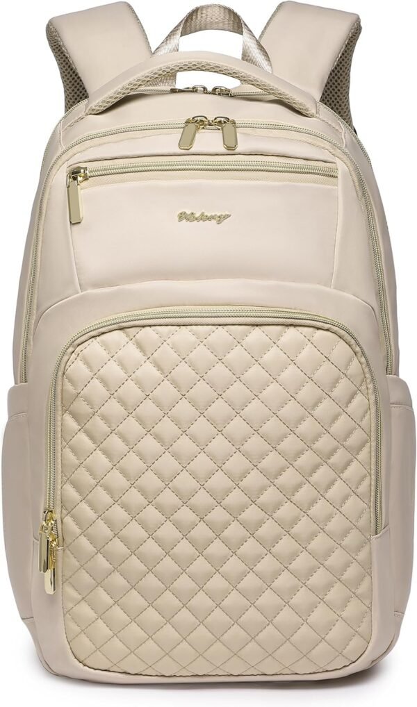 Wotony 17inch large capacity Laptop Backpack Purse for Women, 17inch Work Travel Computer Bags (light pink, 17Inch)