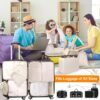 813eiFQ0CJL._AC_SL1500_.jpg 8 Set Packing Cubes for Suitcases, kingdalux Travel Luggage Packing Organizers with Laundry Bag, Compression Storage Shoe Bag, Clothing Underwear Bag, for Man & Women
