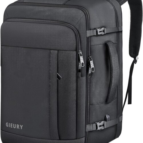815WusBCkxL._AC_SL1500_.jpg Carry On Backpack, 50L Travel Backpack, Luggage Backpack TSA Flight Approved Laptop Backpack for Men & Women, Large Expandable Bag 40L Daypack Lightweight Business Weekender Bag, Black
