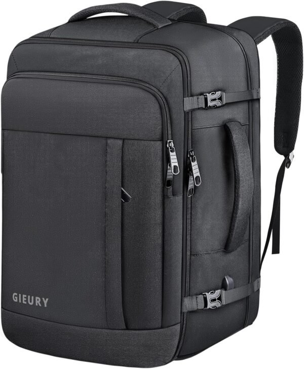 815WusBCkxL._AC_SL1500_.jpg Carry On Backpack, 50L Travel Backpack, Luggage Backpack TSA Flight Approved Laptop Backpack for Men & Women, Large Expandable Bag 40L Daypack Lightweight Business Weekender Bag, Black