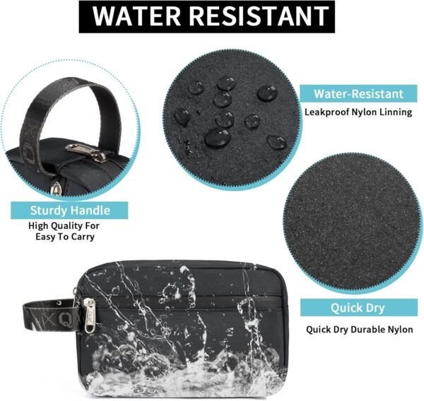 816swMAYVpL._AC_SL1500_.jpg XQXA Toiletry Bag for Men, Hanging Dopp Kit Water Resistant Travel makeup Bag for women, Mens Travel Bag Shaving Bag for Toiletries Accessories (01-Black)