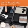 819c5ZfYdhL._AC_SL1500_.jpg HOTOR Packing Cubes for Suitcases - 8 Pieces, Light Packing Cubes for Travel, Premium Suitcase Organizer Bags Set, Space-Saving Luggage Organizers, Travel Accessories and Essentials, Black