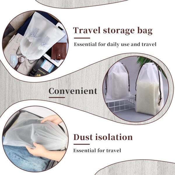 81B3HAUASSL._AC_SL1500_.jpg Hoewina Transparent Shoe Bags for Travel with Rope 8PCS Large Clear Shoe Bag Storage 11.8in X 15.7in Portable Travel Shoe Bags for Men and Women
