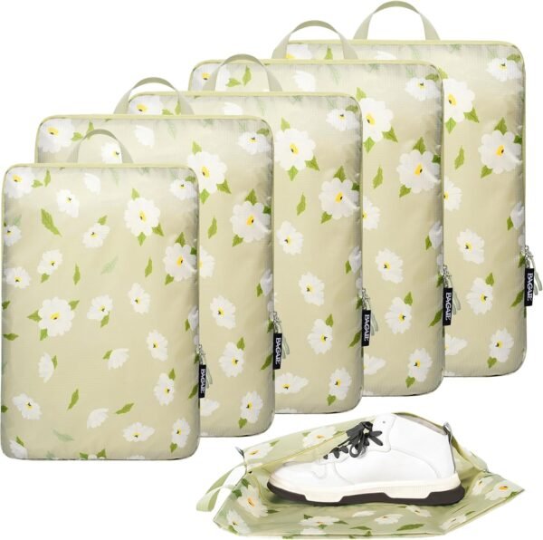 BAGAIL 4 Set/6 Set Ultralight Compression Packing Cubes Packing Organizer for Travel Accessories Luggage Suitcase Backpack