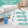 81BtH7ObZ9L._AC_SL1500_.jpg Travel Vacuum Bags with Electric Pump, 8 Pack Vacuum Travel Bags for Luggage and Suitcase, Vacuum Seal Space Saver Compression for Clothes Clothing