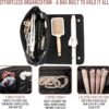 Hair Tools Travel Bag and Heat Resistant Mat for Flat Irons, Straighteners, Curling Iron, and Haircare Accessories, 2-in-1 design, with Interior Pockets, Portable Organizer