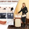 81DPqLxxdQL._AC_SL1500_.jpg Carry On Luggage Sets 3 Piece, 20 Inch Luggage 22x14x9 Airline Approved with Wheels and TSA Lock, ABS Lightweight Hardshell Travel Suitcase Set with Duffel Bag Travel Bag for Men Women