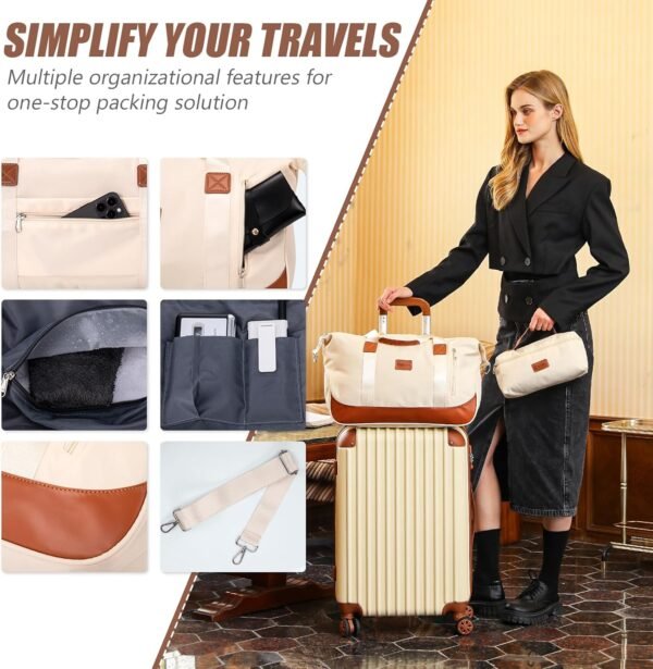 81DPqLxxdQL._AC_SL1500_.jpg Carry On Luggage Sets 3 Piece, 20 Inch Luggage 22x14x9 Airline Approved with Wheels and TSA Lock, ABS Lightweight Hardshell Travel Suitcase Set with Duffel Bag Travel Bag for Men Women