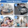 VMstr 15 Pack Travel Vacuum Storage Bags with USB Pump, Vacuum Packing Seal for Luggage and Suitcase, Space Saver for Clothes and Clothing Travel