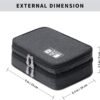 81H76X5BC8L._AC_SL1500_.jpg Lanola Travel Cable Organizer Bag, Electronic Accessories Case Portable Double Layer Cable Storage Bag for Cord,phone,Charger, Flash Drive, Phone, SD Card,Personal Items - (Black)