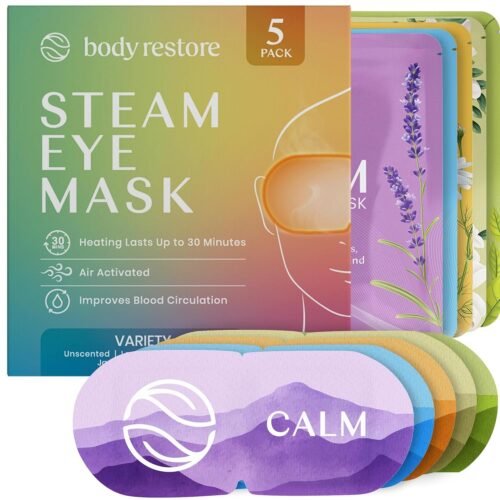 81JLlNxs42L._SL1500_.jpg Body Restore Self Heating Warm Compress for Dry Eyes 5 Pack - Heated Eye Mask for Fast Relief, Birthday Gifts for Women, Men, Stye Eye Treatment, Eye Patch, Relaxation, Travel Essentials - Variety