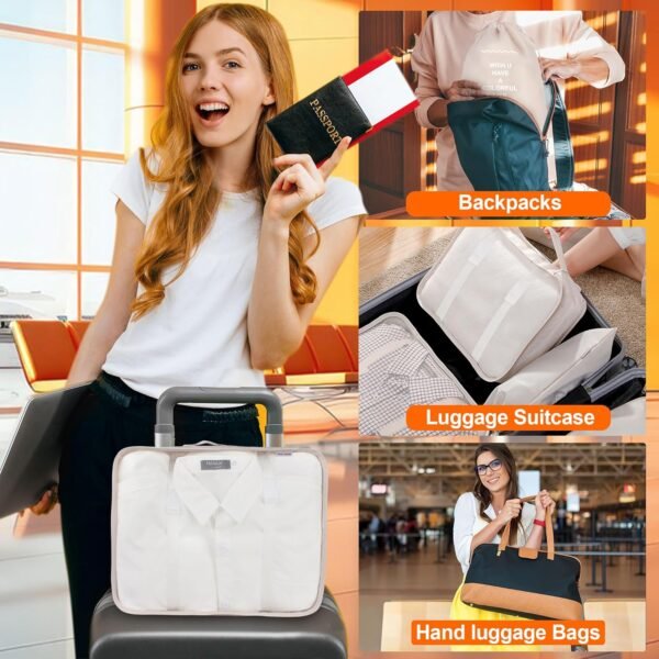 81KbO4lr3-L._AC_SL1500_.jpg 8 Set Packing Cubes for Suitcases, kingdalux Travel Luggage Packing Organizers with Laundry Bag, Compression Storage Shoe Bag, Clothing Underwear Bag, for Man & Women